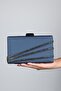 Debon Navy Satin Stripe Stone Women's Evening Dress Bag - 3