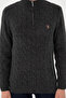 Men's Anthracite Melange Regular Fit Sweater - Half Zip 50293140 -Vr081 - 6