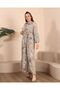 Women's Large Size Hijab Clothing Summer Long Dress Mink - 6