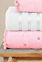 Luxury Cotton Heart Pompom Bath Towel Set Bath Set - 2