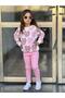 Girls' Pink Heart Sweatshirt Set