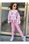 Girls' Pink Heart Sweatshirt Set - 7