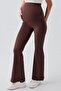 Ribbed Spanish Style High Waist Stretchy Supportive Maternity Leggings F09 - 2