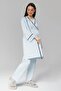 Maternity Pajama Set with Piping and Dressing Gown - 5