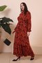 Tesettur Dress Summer Women's Tesettur Clothing Plus Size Pleated Dress Orange - 6