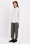 Ecru Large Size Stylish Buttoned Shirt with Cuff Detail - 3