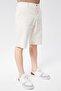 Men's Waist Half Elastic Linen Cotton Blend Slim Fit Shorts Beige - 5
