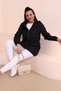 Women's Hijab Clothing Large Size Seasonal Sports Trench Coat Black - 8