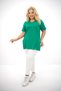 Women's Crew Neck Slit Detailed Large Size T-Shirt 9633-22