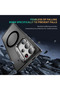 Galaxy S24 Case with Stand, Matte Magsafe Metal Button, Camera Lens Gift, Wonk Cover Gray - 7