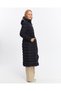 Women's New Season Long Padded Belted Puffer Sports Jacket Coat - 4