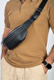 Vegan Leather 2 Compartment Chest Crossbody and Waist Bag