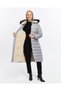 Women's New Season Long Filled Fur Inside Inflatable Coat Hooded Fur Dense Fiber Large Size 2066