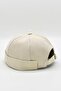 Beige Hiphop Docker Hat 100% Cotton Folded Cap - 2