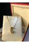 Balloon C Letter Necklace Stainless Steel Yellow Color • in Lighted Box • Pendant for Lover • Spouse • Mother - 2