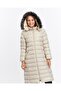 Women's New Season Long Filled Inner Fur Coat with Hood, Furry Dense Fiber, Large Size 2066 - 5