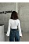 V Long Sleeve Sally Blouse with Gather Detail on the Front, Loose Bottom - 6