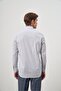 White Long Sleeve Pattern Half Italian Collar Pocket Cotton Classic Comfort Fit Shirt 1004245175 - 7