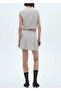 Tweed Miniskirt with Buttons - 4