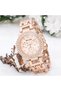Elegant and Stylish Special Design Zircon Stone Metal Wrist Watch (rose)