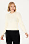Women's Cream Crew Neck Sweater 50270430 -Vr071