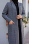 Women's Chain Knitted Shawl Collar Pocket Knitwear Cardigan - 8