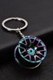 Metal Auto Keychain Rim - Figured Design - 3