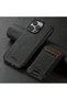 Apple iPhone 15 Pro Max Luteni Leather Wallet Phone Case with Magsafe Lens Gift