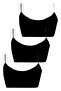Girl's 3-Padded Cotton Thin Strap Bustier Daily Practice Bra - 2