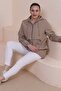 Women's Zippered Large Size Elastic Sleeve Trenc Mink - 8