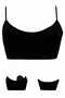 Girl's 3-Padded Cotton Thin Strap Bustier Daily Practice Bra - 7