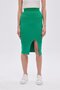 Green Slit Midi Knitwear Skirt - 3