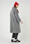 Coat with Sleeve Epaulet Detail Gray Melange - 7