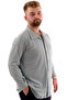 Mode XL Large Size Men's Shirt Apas Collar Long Sleeve Jakar U24381 Çağla - 3