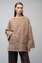 Embroidery Detailed Unlined Casual Coat with Pocketed Bag Pockets Vi̇zon 3077 - 3