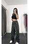 NEW SEASON BELT BUCKLE DETAIL BAGGY PANTS - 3