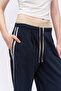 Stripe Text Detailed Boxer Waist Pants - 4
