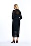 Black Transparent Knitwear Dress - 5