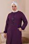 Hijab Ayrobin Double Suit Large Size Tunic Trousers Women's Plum - 3