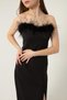 Women's Black Otriş Detailed Evening Dress & Graduation Dress - 4