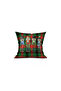 New Year's Themed Lead Soldier Plaid Patterned 43X43 Velvet Throw Pillow Cover