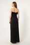 Women's Black Otriş Detailed Evening Dress & Graduation Dress - 5