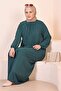 Viscose Plus Size Dress Large Size Women's Clothing Emerald Green - 8