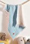 Blue Baby Muslin Blanket - 5 Layers Filled, 90X110