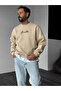 Lb-1007 Model Beige Boudless Embroidered Sweat - 4