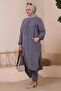 Hijab Ayrobin Double Suit Large Size Tunic Trousers Women Gray - 6