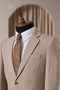 Brown Pocket Detail Italian Style Slim Fit Men's Blazer Jacket - 3