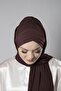 Brown Practical Ready-To-Wear Bonnet Shawl Chiffon Self-Boned Three-Striped 1451_14 - 2