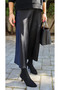 Black Women's Knitwear Goblet Short Heel Socks Stretch Laceless Slip on Pointed Toe Daily Boots Shoes - 4