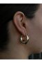 Gold Silver Special Series Curved Drop Plate Vintage Ring Trend Earrings